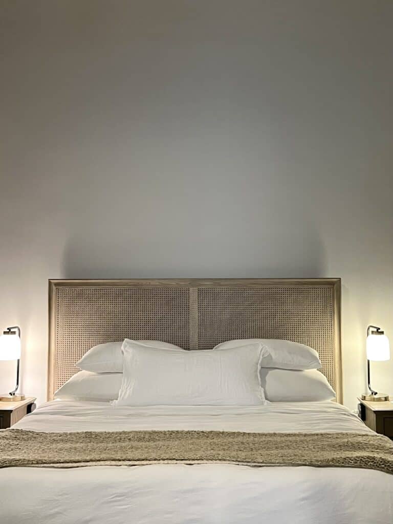 bedroom in bellwether house savannah.