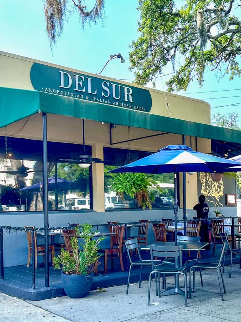 outside of DelSur restaurant.