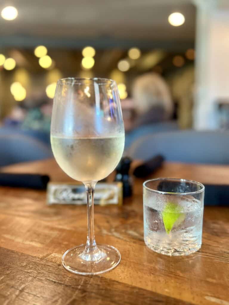 close up photo of wine and cocktail.