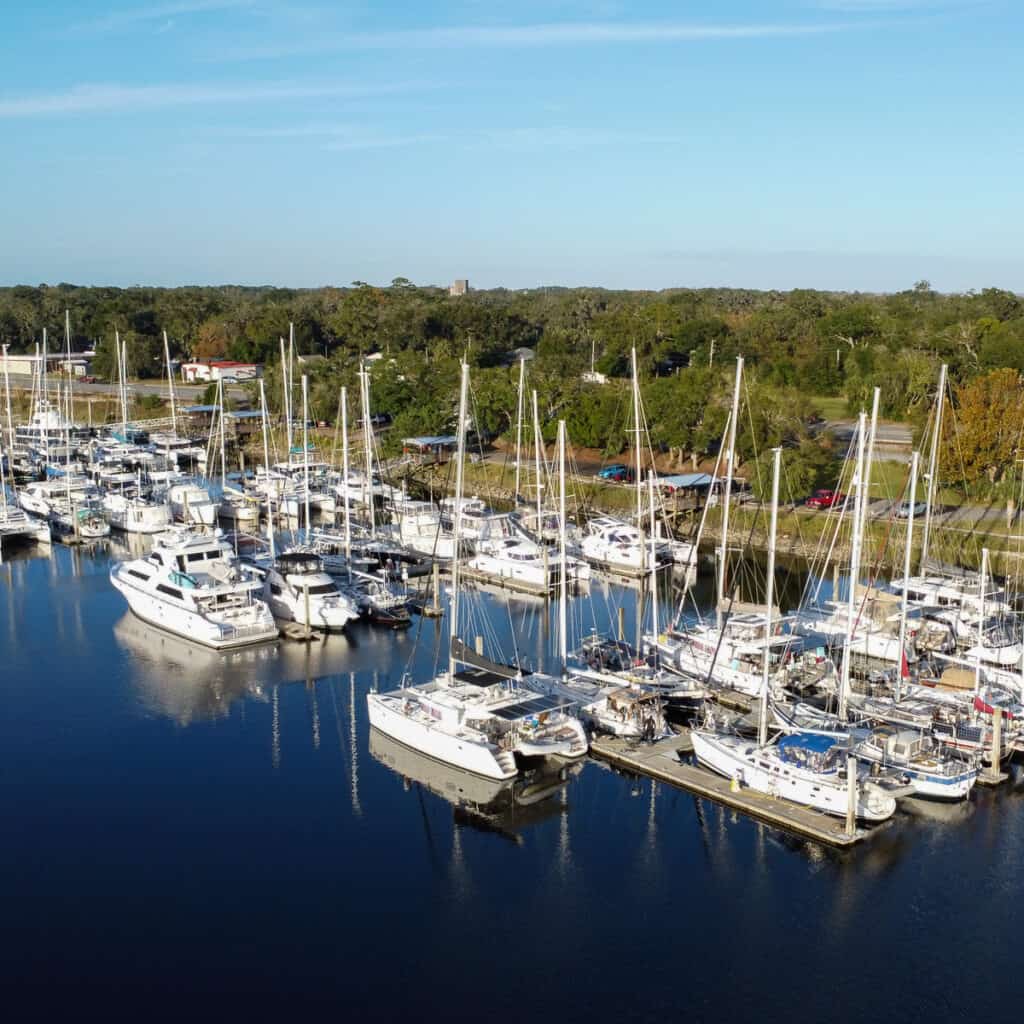 square image of marina in brunswick ga.