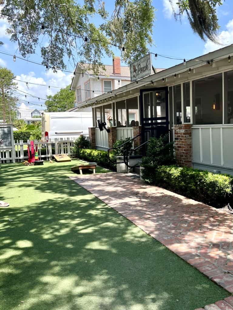 front yard at The Porch on SSI. 