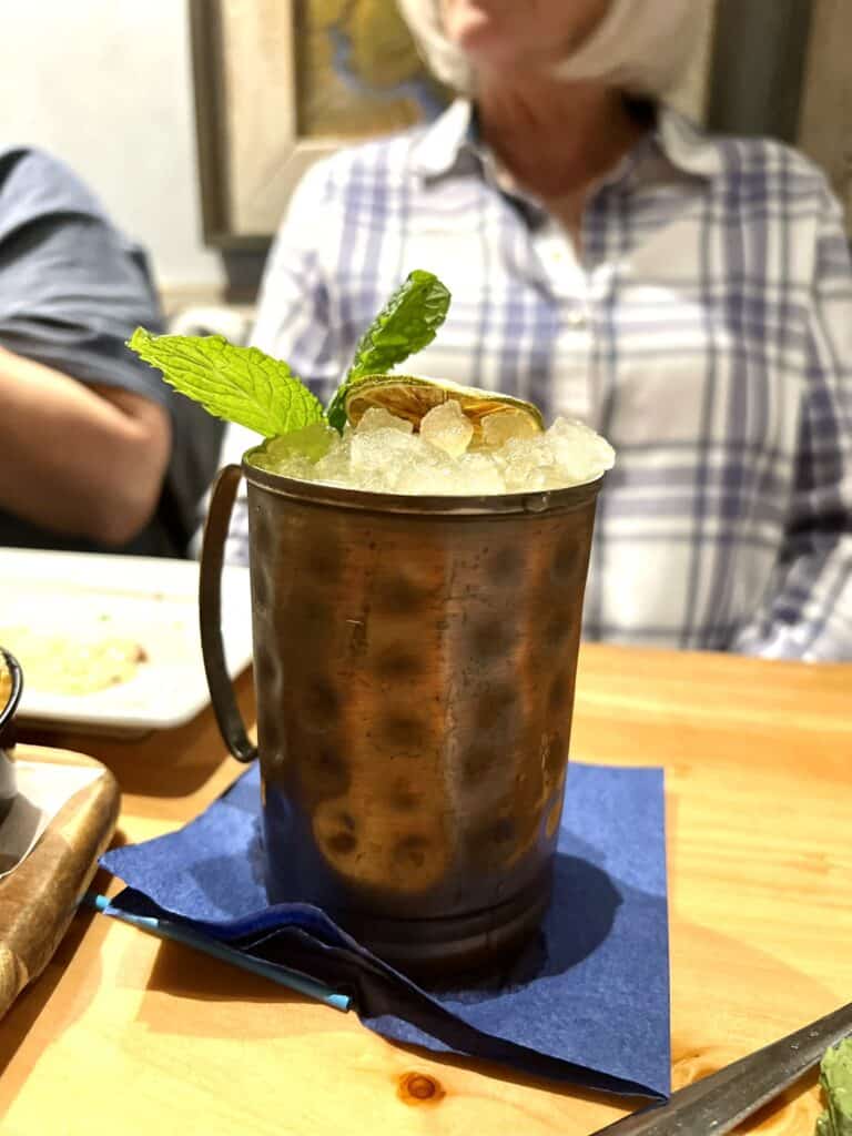 Moscow Mule at Barrier Island, St. Simons.
