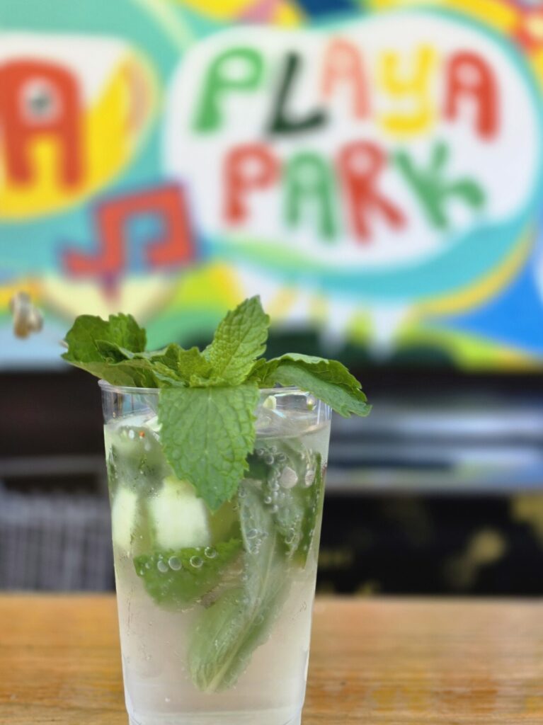 A drink with mint and cucumber at La Playa Park in Brunswick, GA