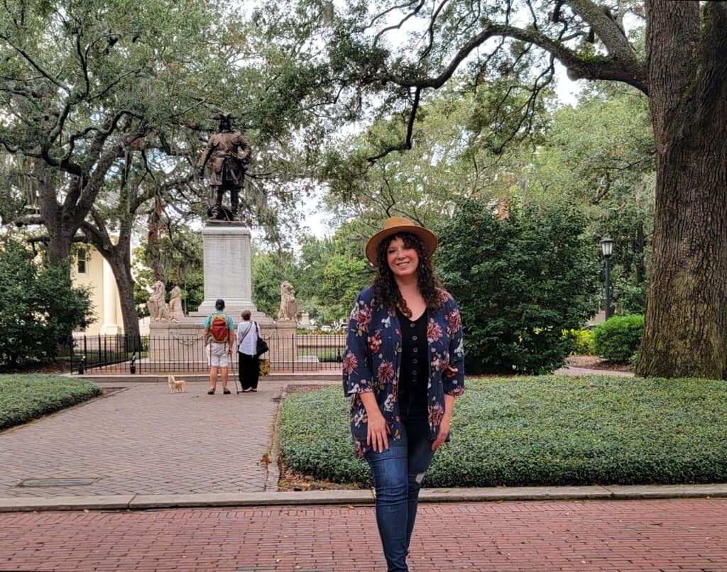 Sara on one of the Savannah tours