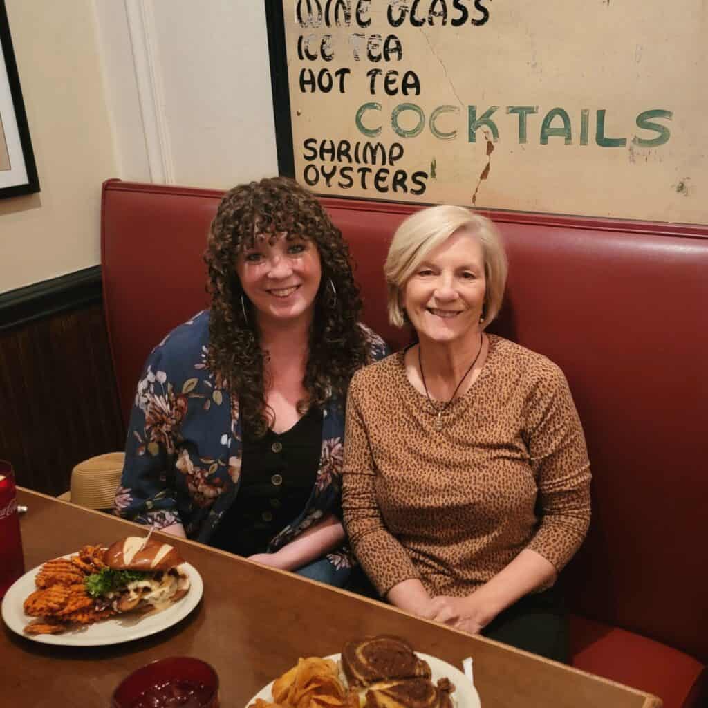 Sara and Pam at the Crystal Beer Parlor in Savannah, GA.