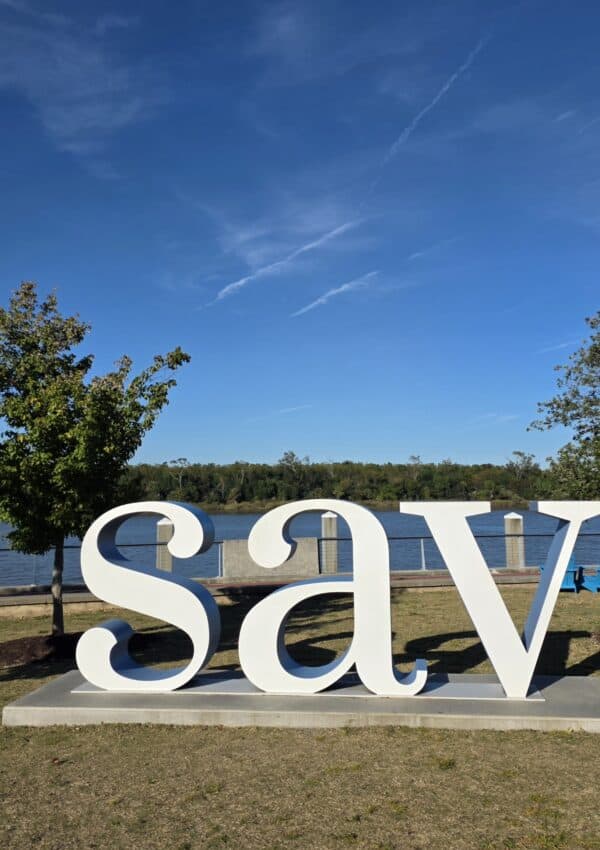 Savannah sign in Eastern Wharf.