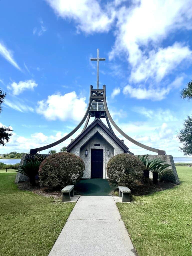 chapel on river at Epworth by the sea. 