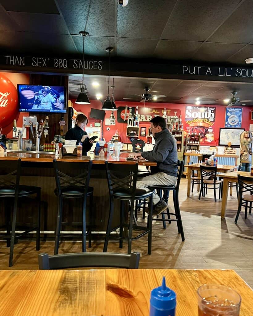 Wiley's Championship BBQ interior.