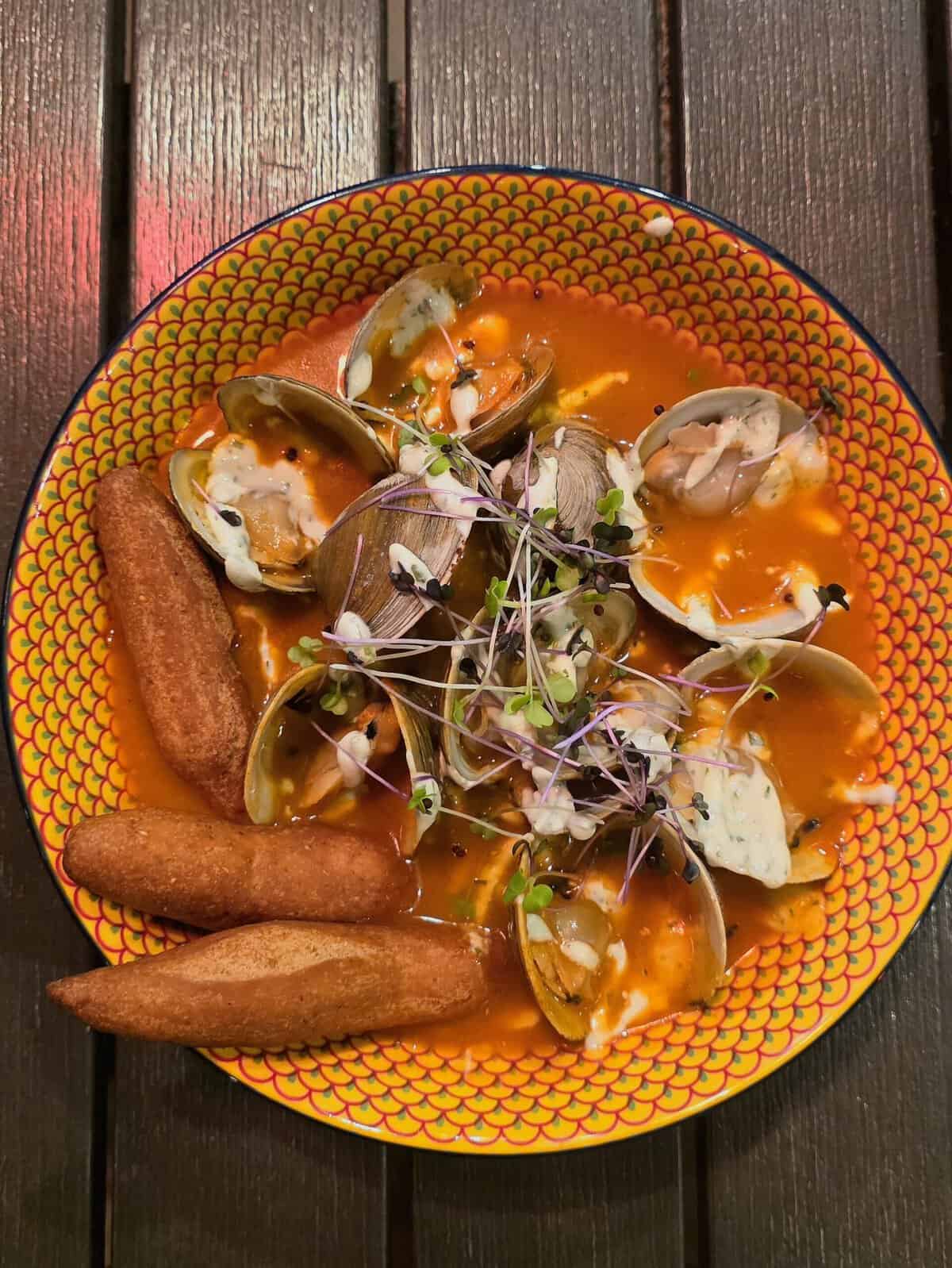 Sapelo Clams at The Nest on St. Simons Island. 
