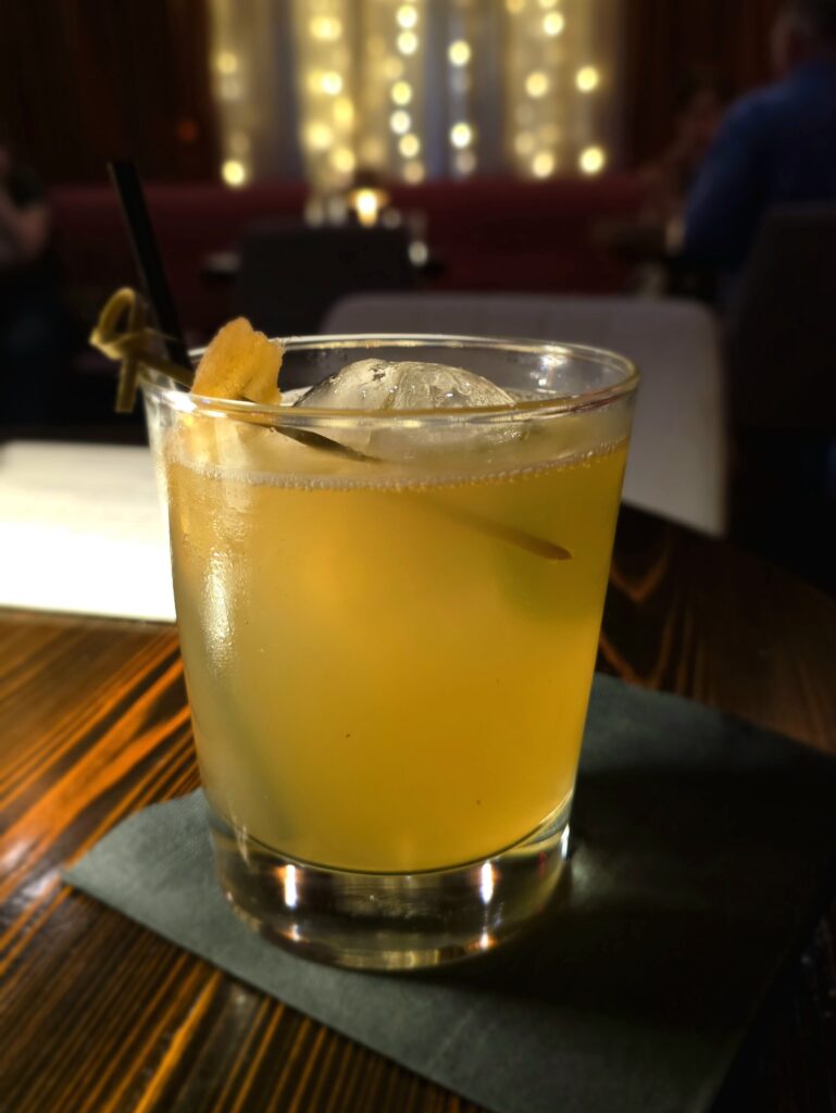 A Sweet Heat cocktail from Ember, one of the best date night spots on St. Simons Island