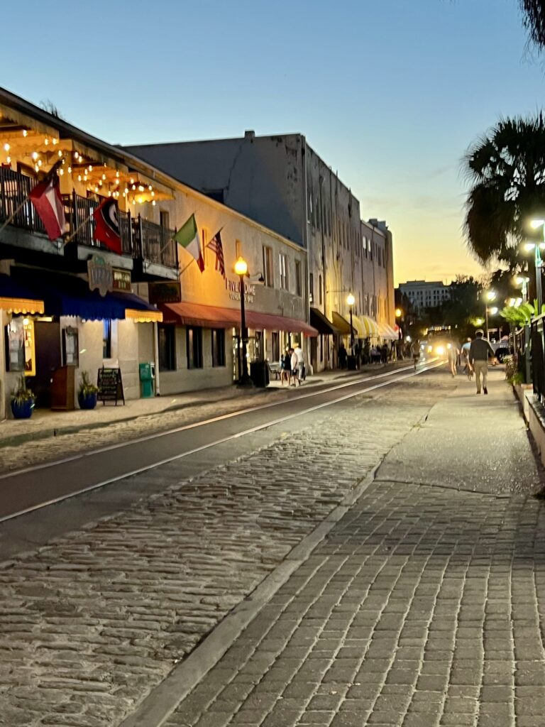 River Street, Savannah in evening. 