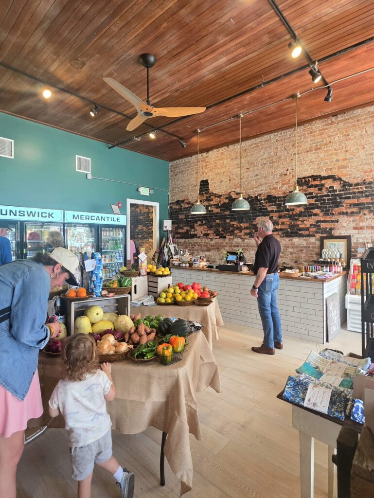 The interior of Market BQK in the Brunswick Mercantile.