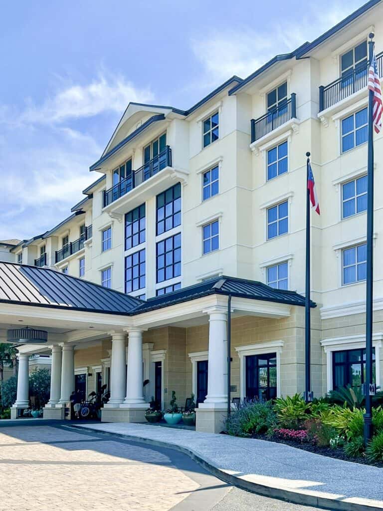 front of the Westin hotel on jekyll island. 